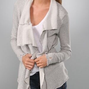 Free people sweatshirt jacket Ruffle Boho Casual Layering Piece Closet Staple